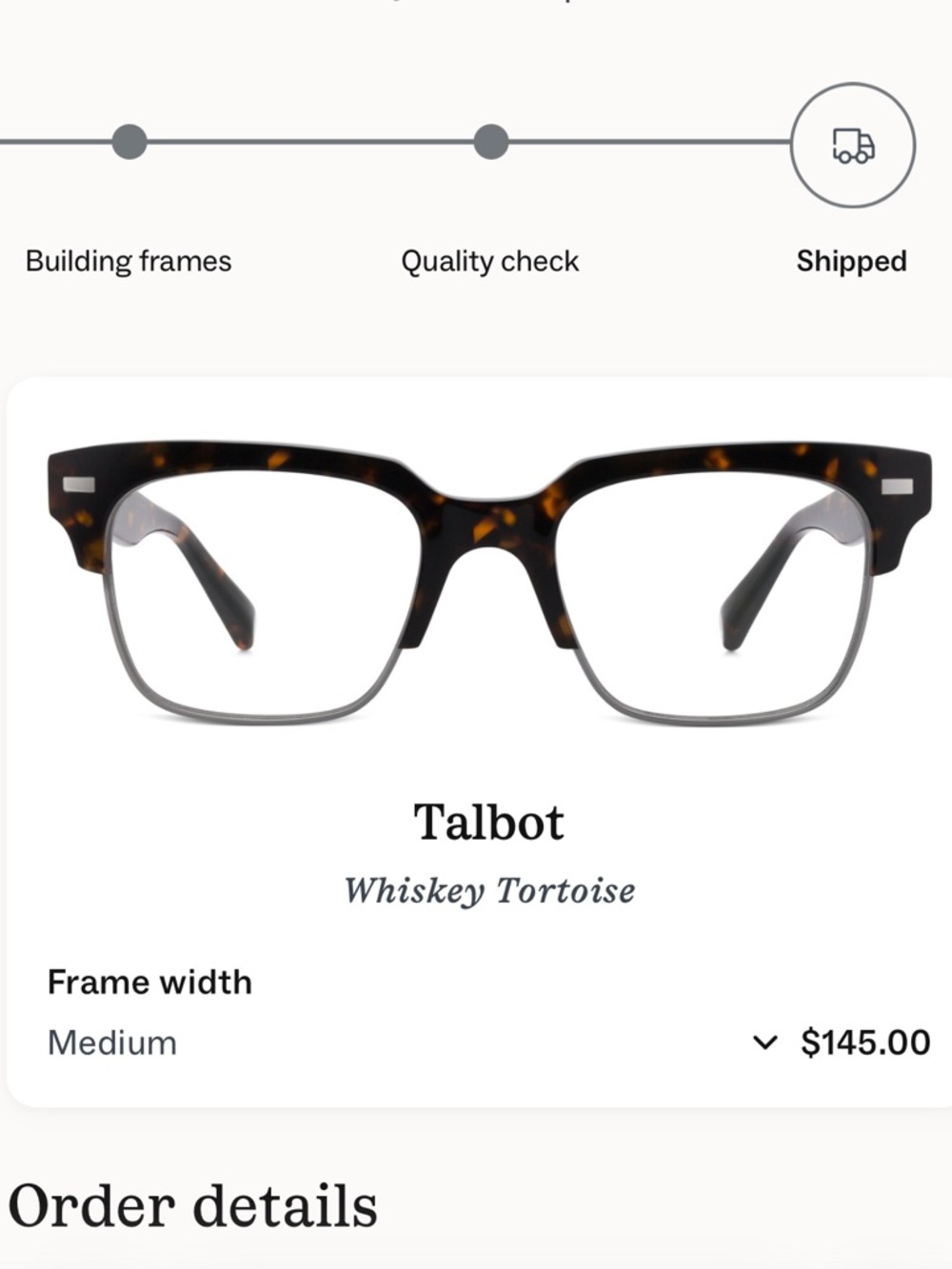 Warby Parker Talbot Whiskey Tortoise Glasses - Picture 2 of 5